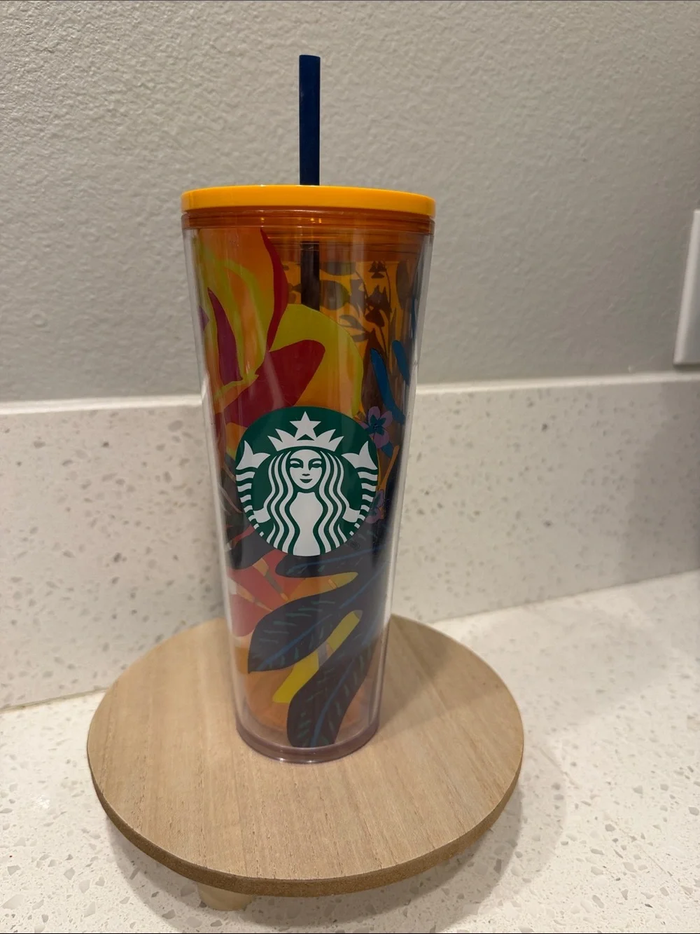 Starbucks Summer 2022 Tropical Orange Cold Cup Tumbler (24oz Venti) NWT